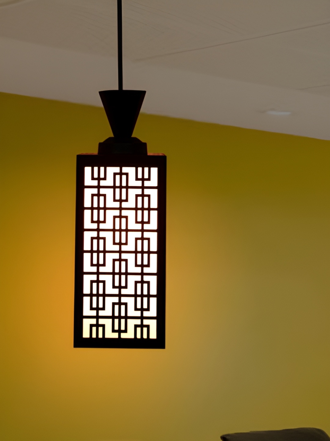 

Afast Black & White Contemporary Wooden Textured Ceiling Lamp