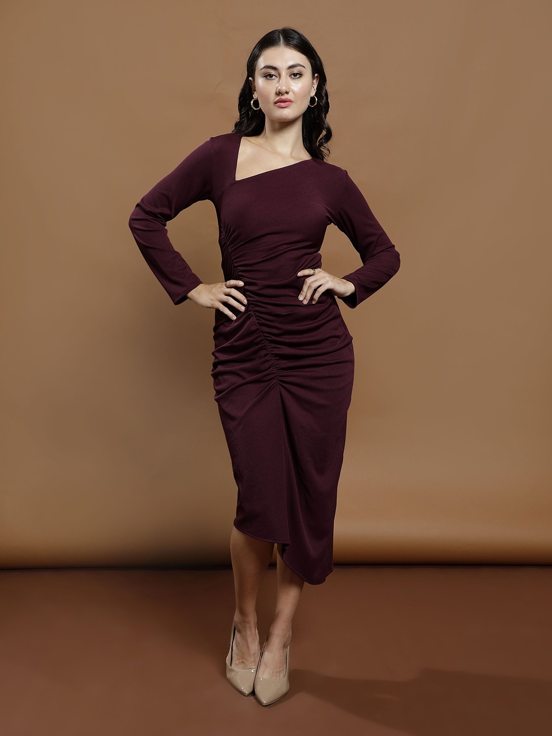 

Athena Bodycon Midi Dress, Purple