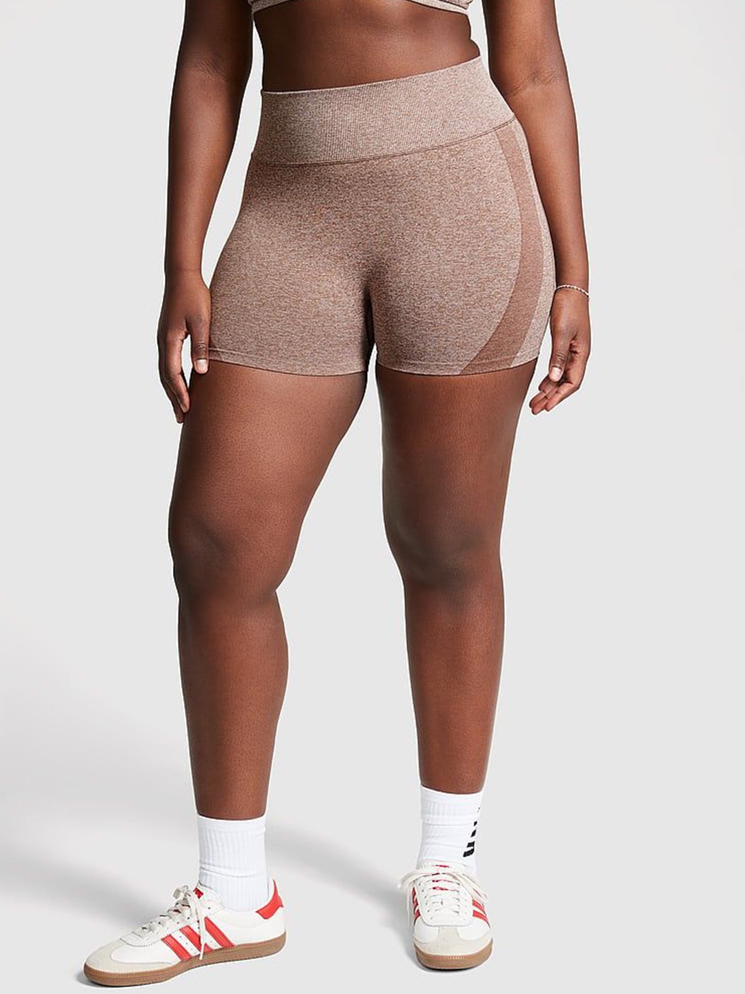 

Victoria's Secret PINK Seamless High-Waist Shorties, Brown