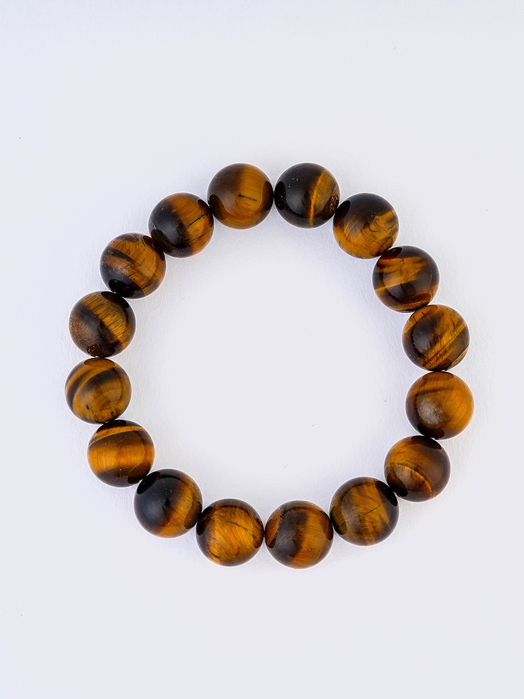 

Totapari Unisex Tiger Stone Natural Gemstone Bracelet, Brown