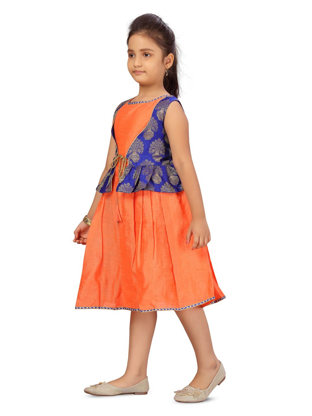 

BAESD Print Fit & Flare Dress, Orange