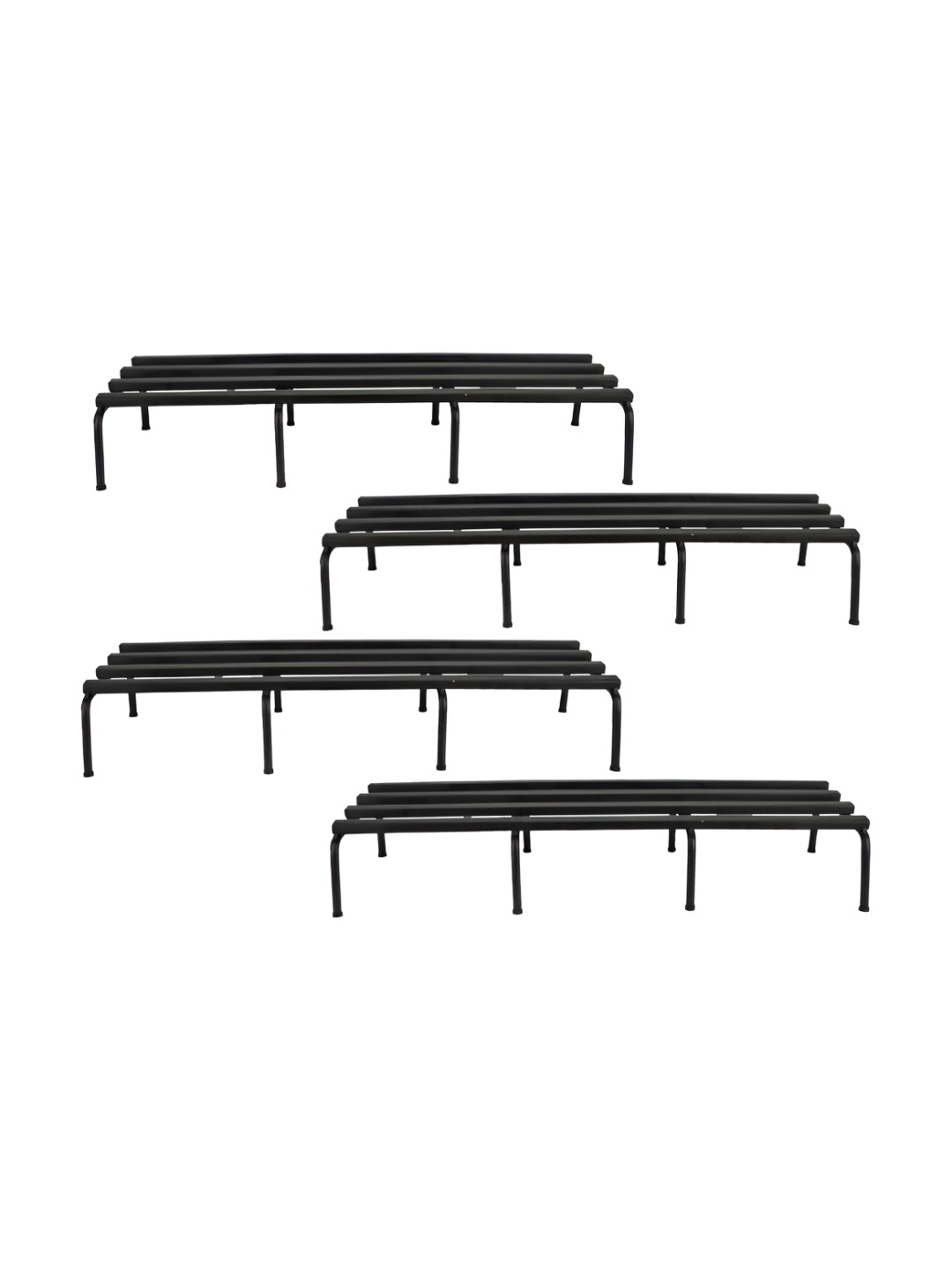 

DECOWORLD Black 4 Pieces Metal Planter Stand