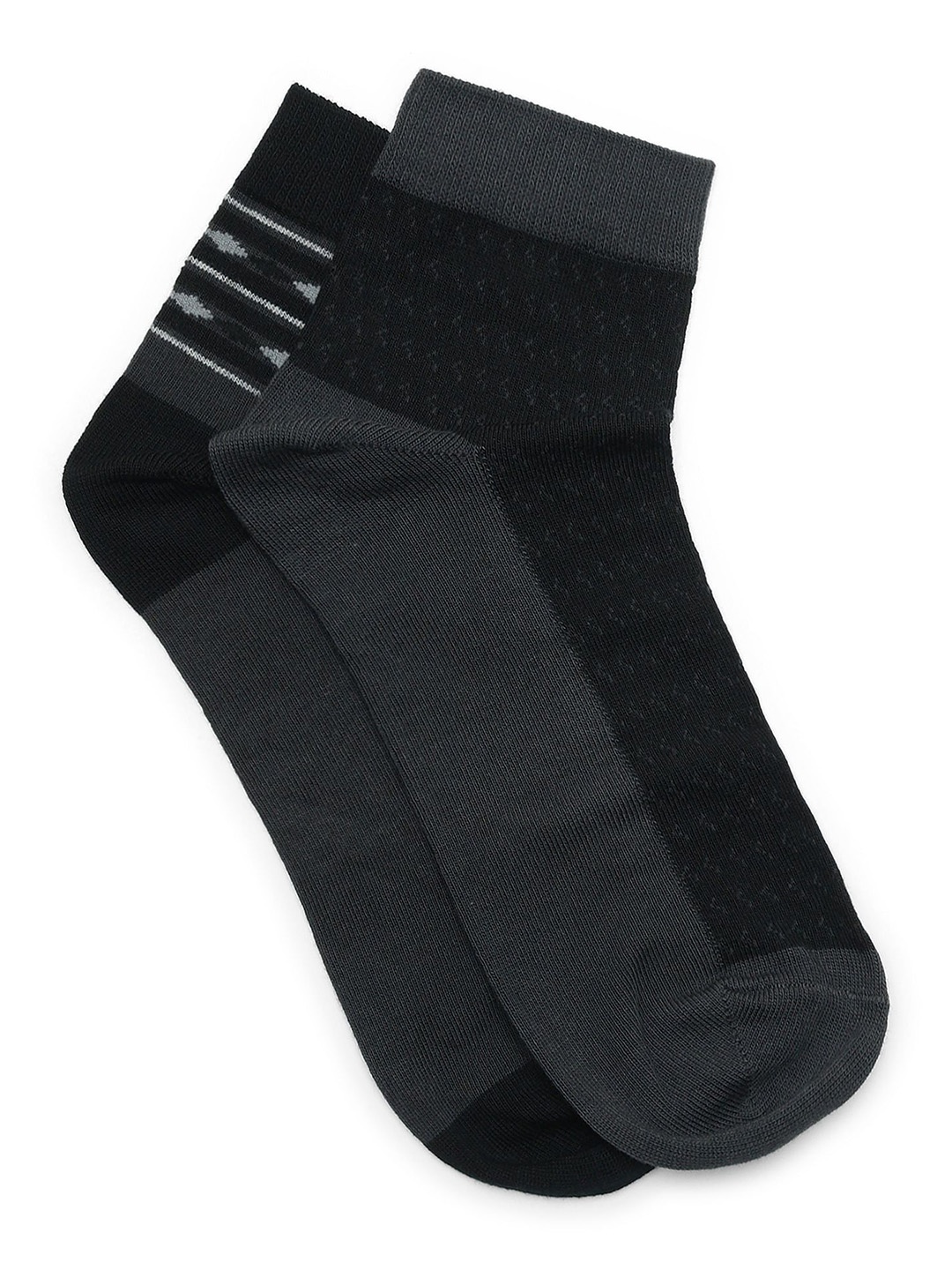 

Arrow Men Pack Of 2 Pure Cotton Ankle-Length Socks, Black