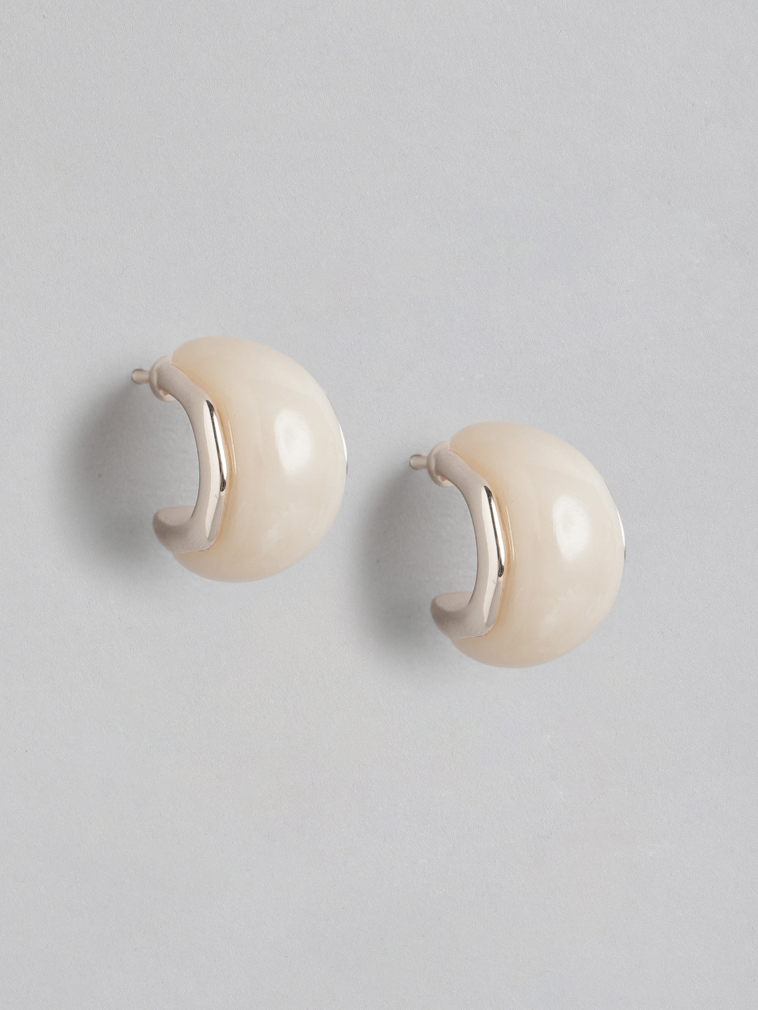 

Forever New Paige Pretty Acrylic Rose Gold-Plated Circular Ear Cuff Earrings