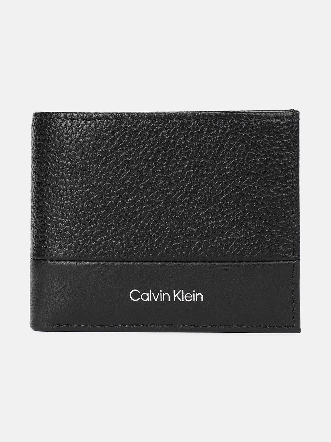 

Calvin Klein Men Leather Two Fold Wallet, Black