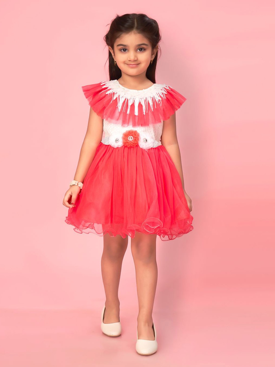 

BAESD Net Fit & Flare Dress, Red