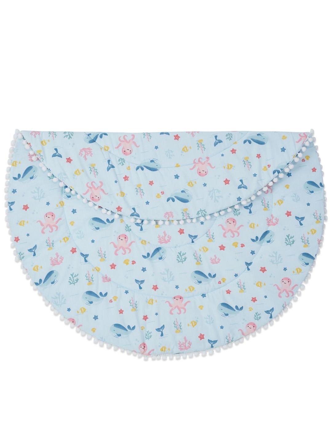 

haus & kinder Infants Cotton Printed Baby Bed Set, Blue