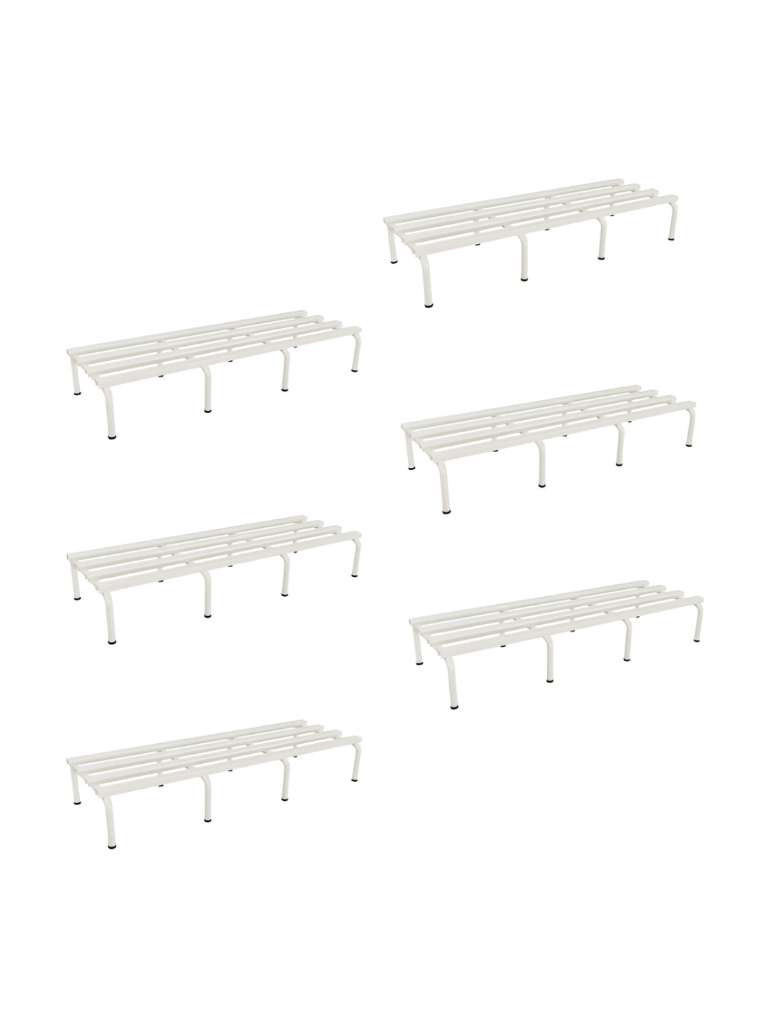 

DECOWORLD White 6 Pieces Metal Planter Stand