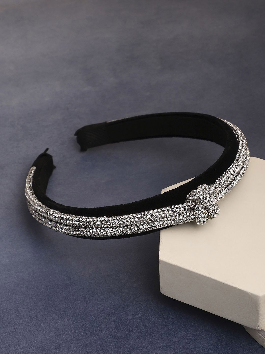 

SOHI Women Embellished Hairband, Black