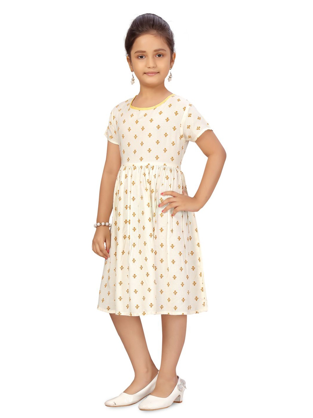 

BAESD Polka Dot Print Fit & Flare Dress, White