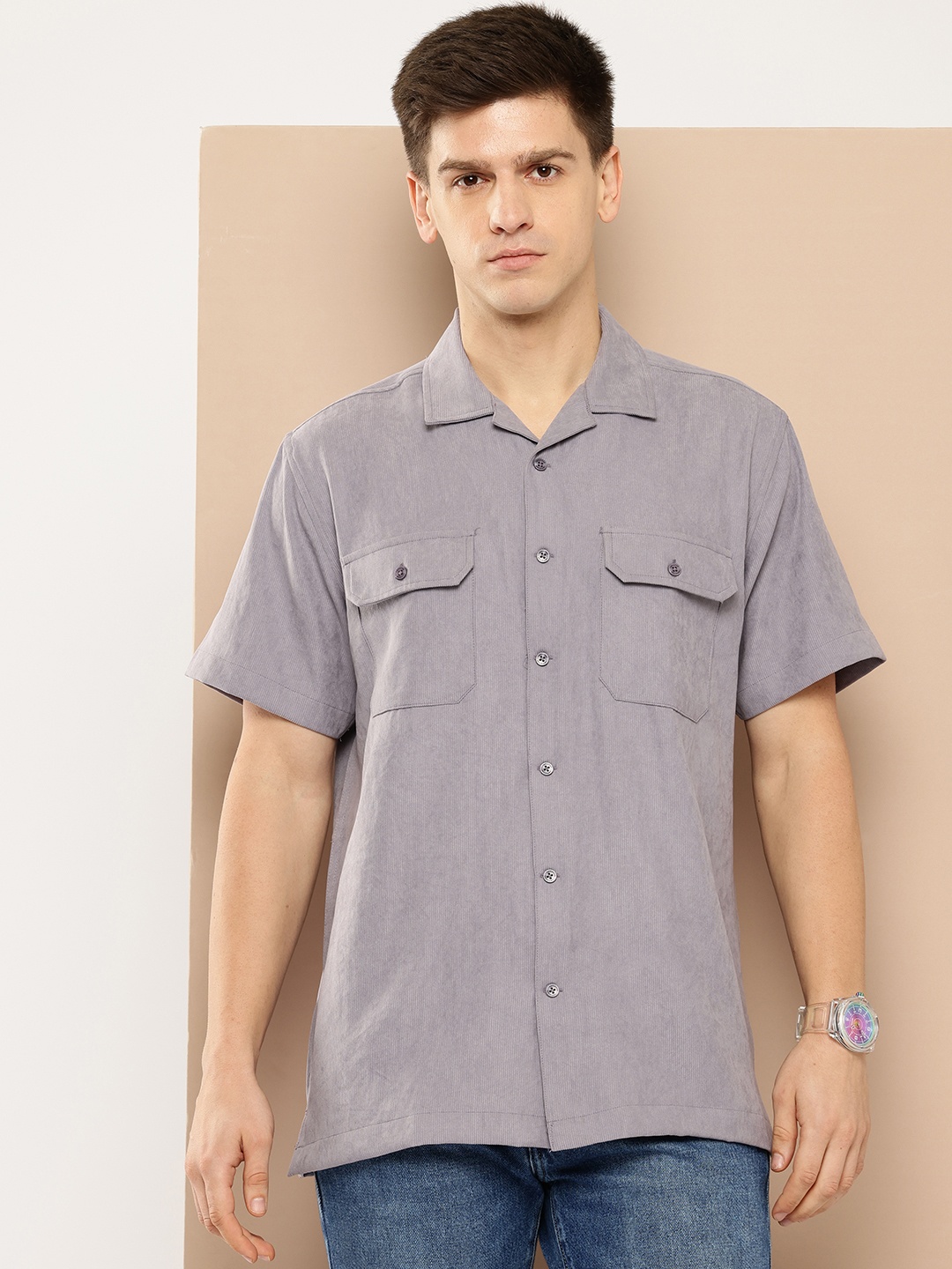 

INVICTUS Men Opaque Casual Shirt, Mauve