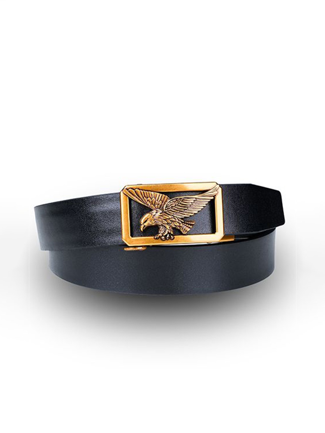 

Lulala Men Textured Leather Belt, Black