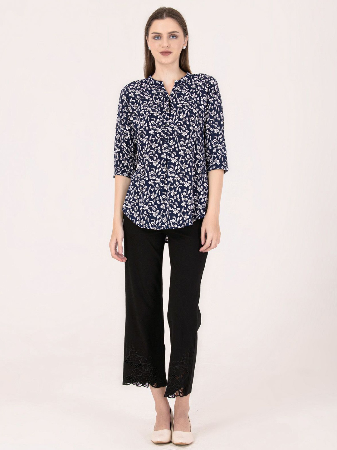 

Albion By CnM Floral Cotton Shirt Style Top, Multi