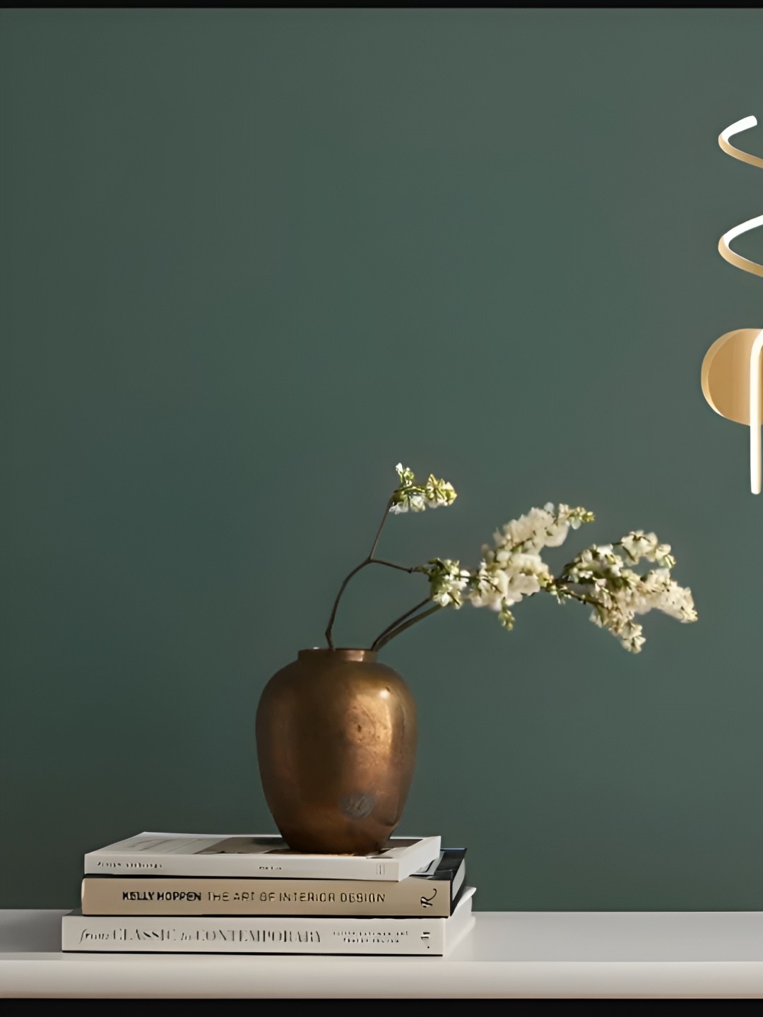 

SHRI MAHAL ANTIQUES Gold-Toned Metal Wall Lamp With Bulb