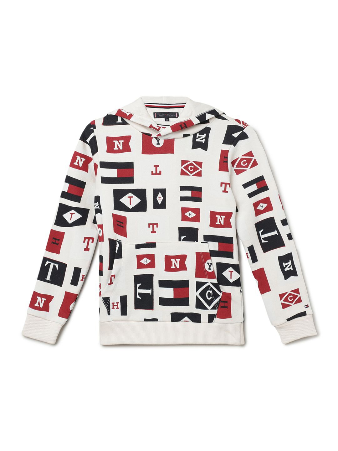 

Tommy Hilfiger Boys Printed Hooded Sweatshirt, White