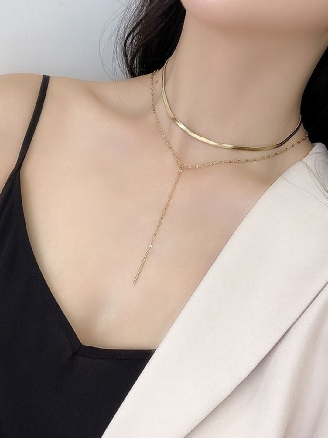 

MYKI Gold-Plated Stainless Steel Layered Necklace