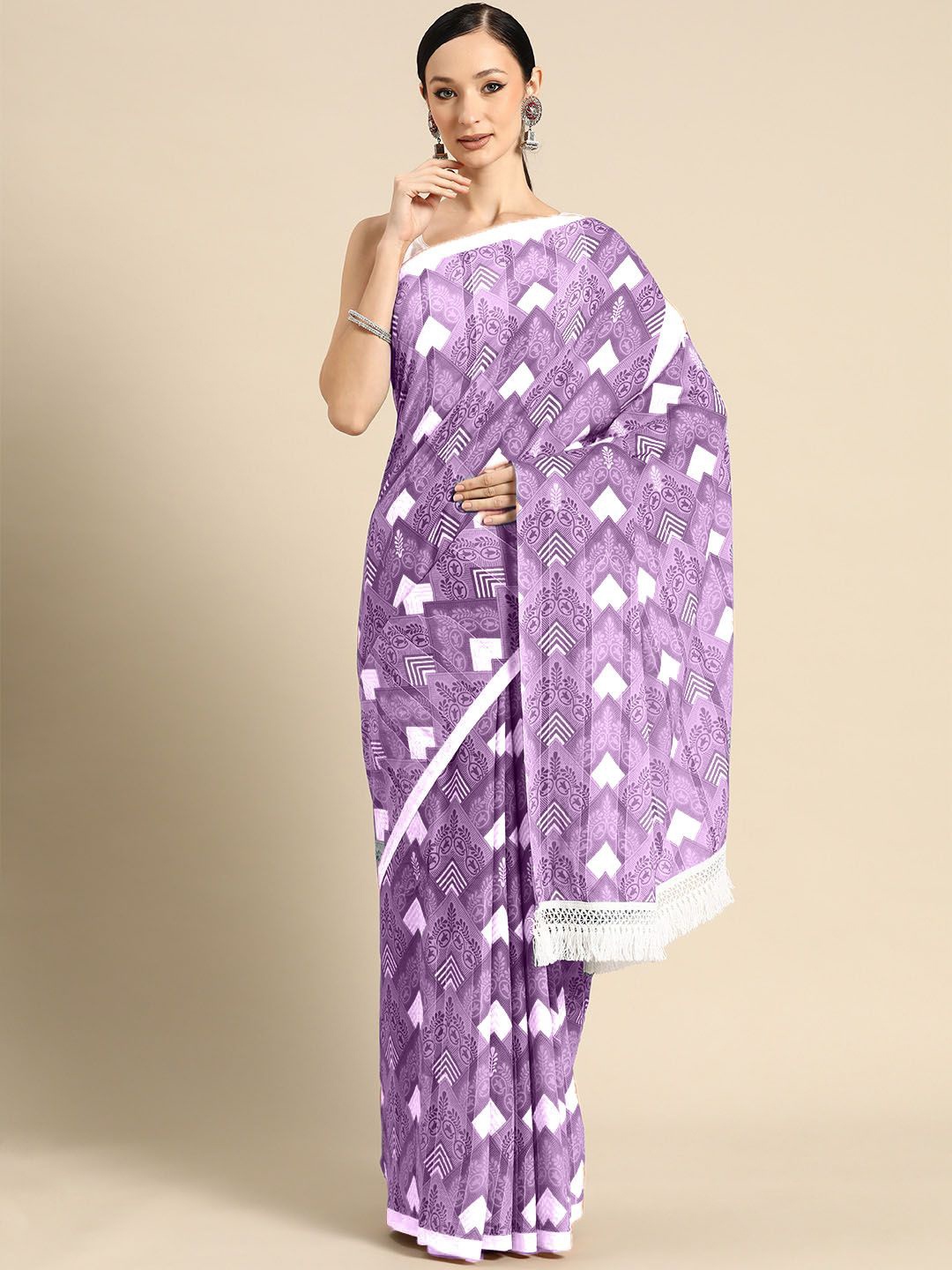 

BUTA BUTI Pure Cotton Saree, Pink