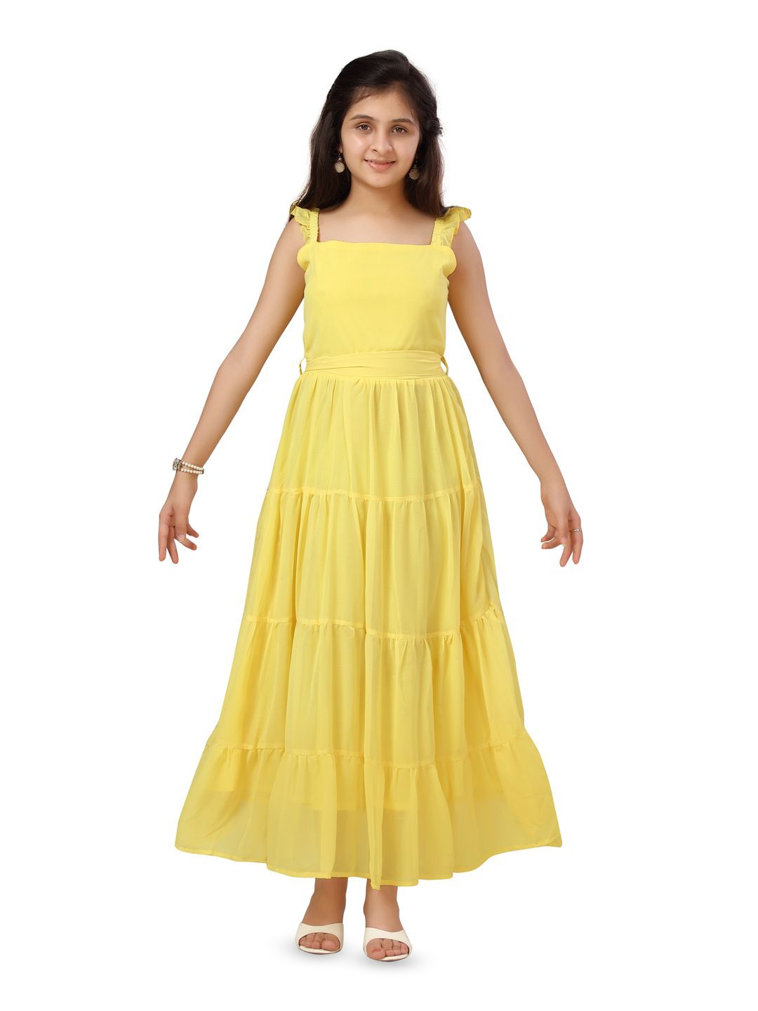 

BAESD Georgette Maxi Dress, Yellow