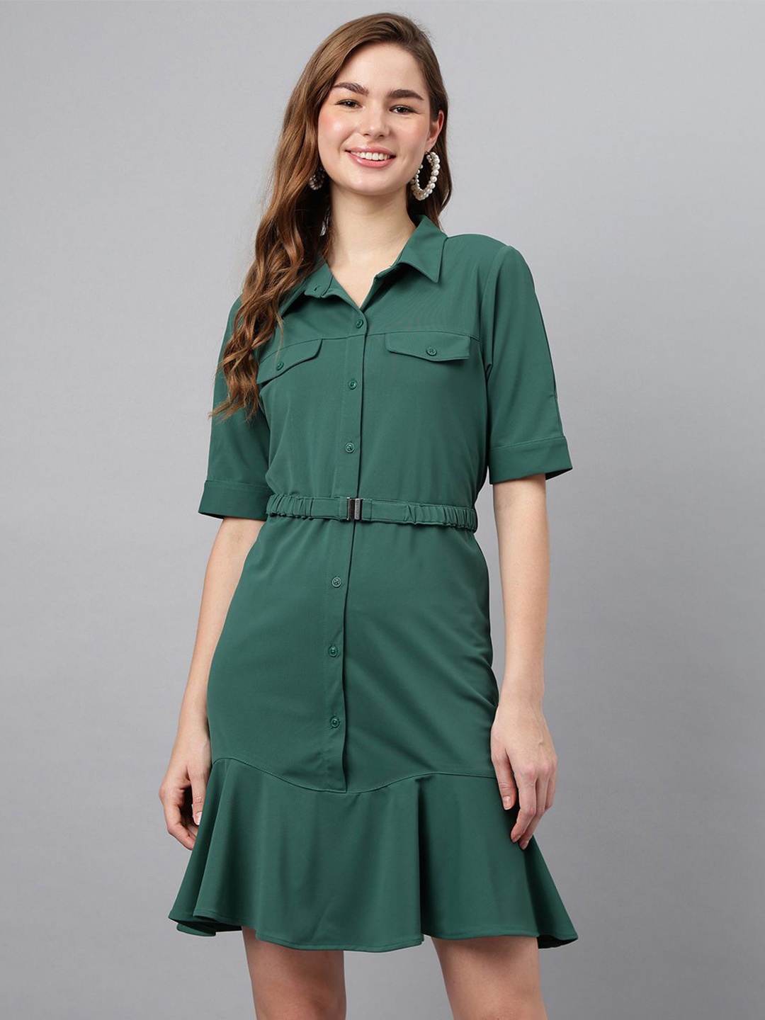 

Latin Quarters A-Line Dress, Green