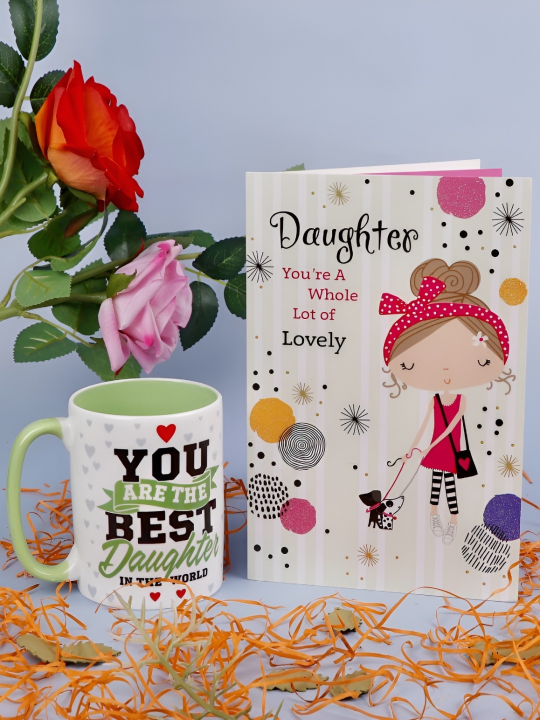 

Archies White & Green 2 Pieces Printed Daughters Day Gift