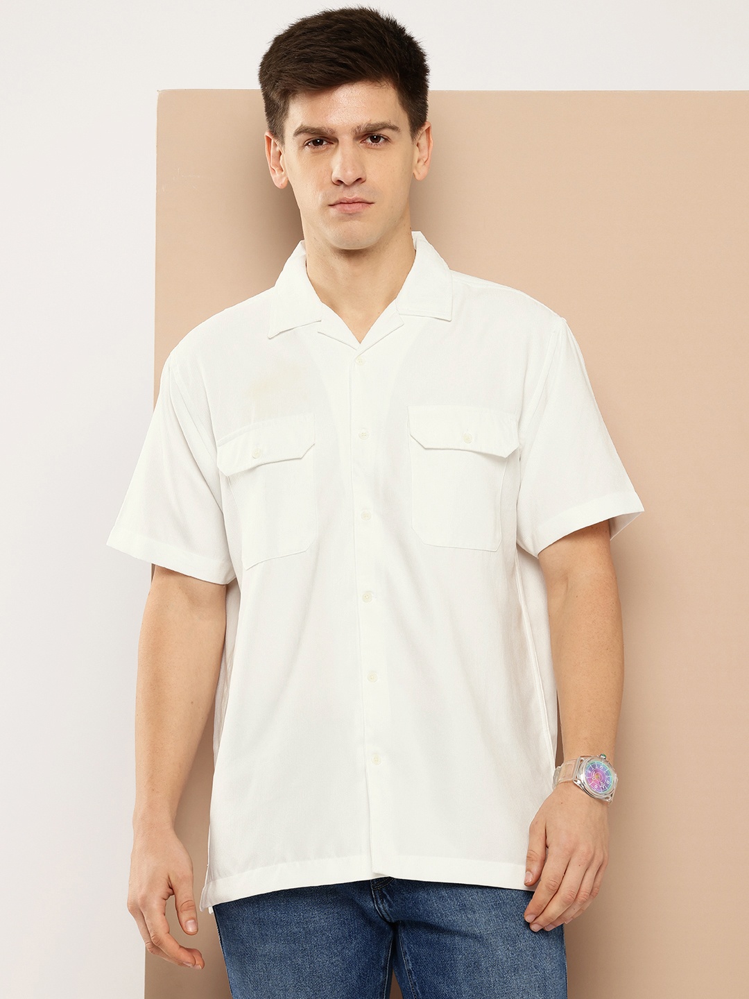 

INVICTUS Opaque Casual Shirt, White