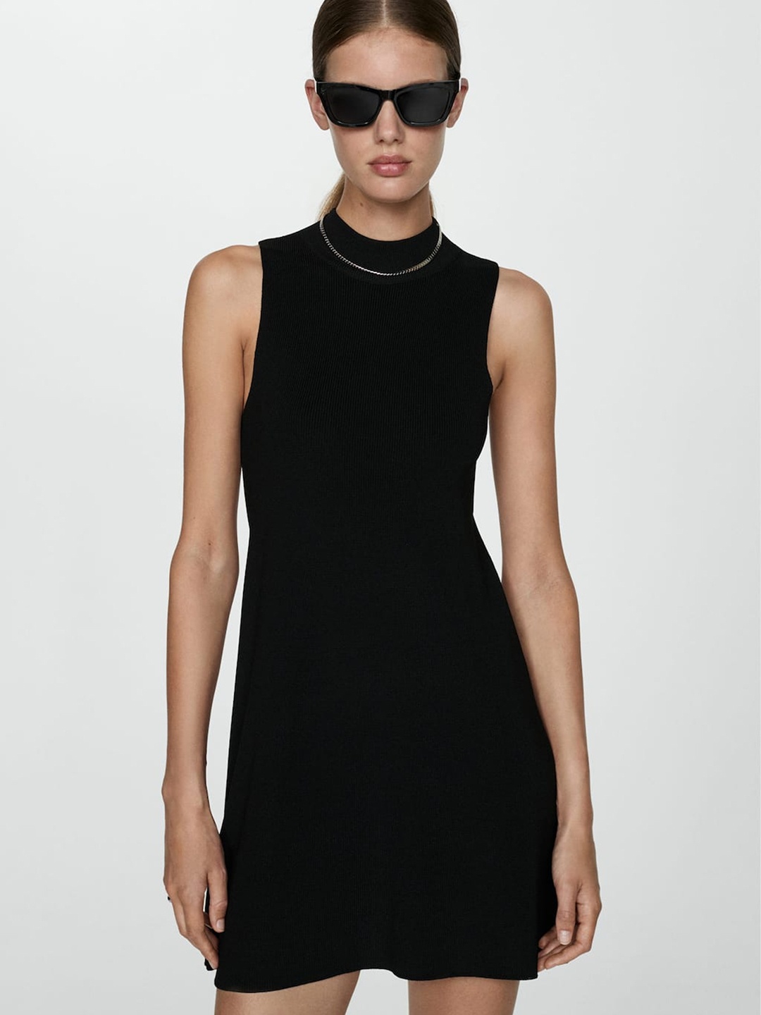 

MANGO Sheath Mini Dress, Black