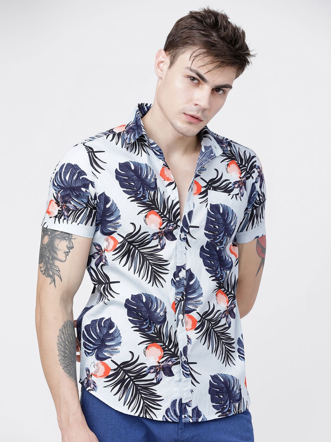 

Highlander Mens Powder Printed Shirt, White