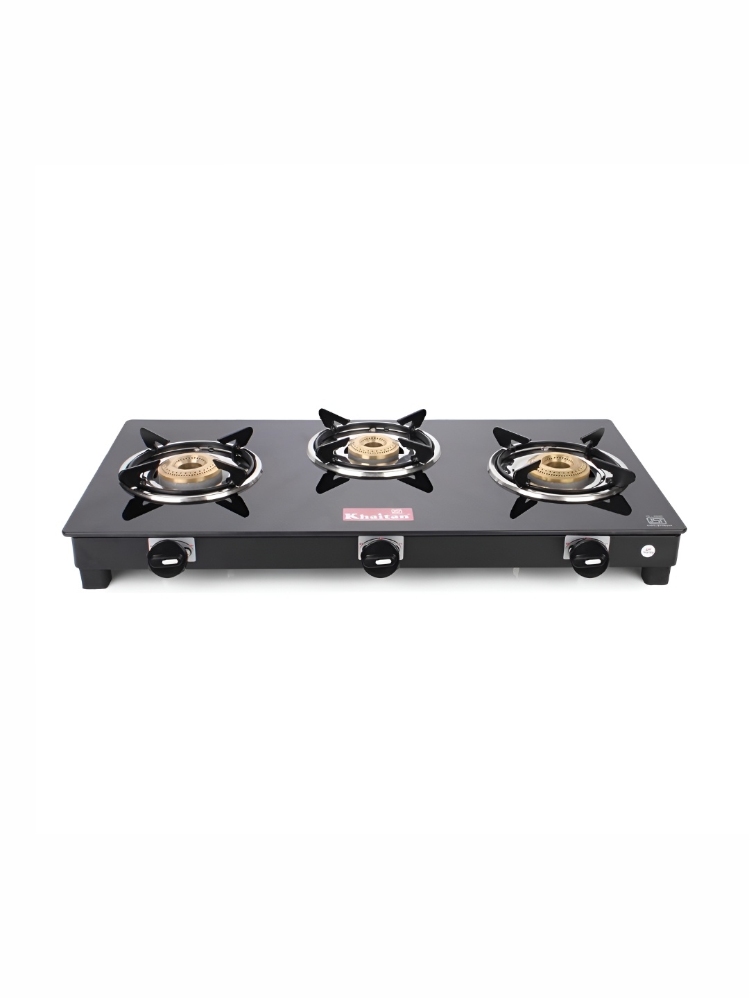 

Khaitan Black 3 Burners Glass Manual LPG Gas Stove