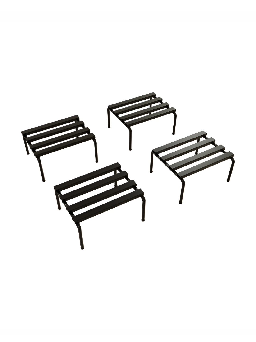 

DECOWORLD Black 4 Pieces Metal Planter Stand