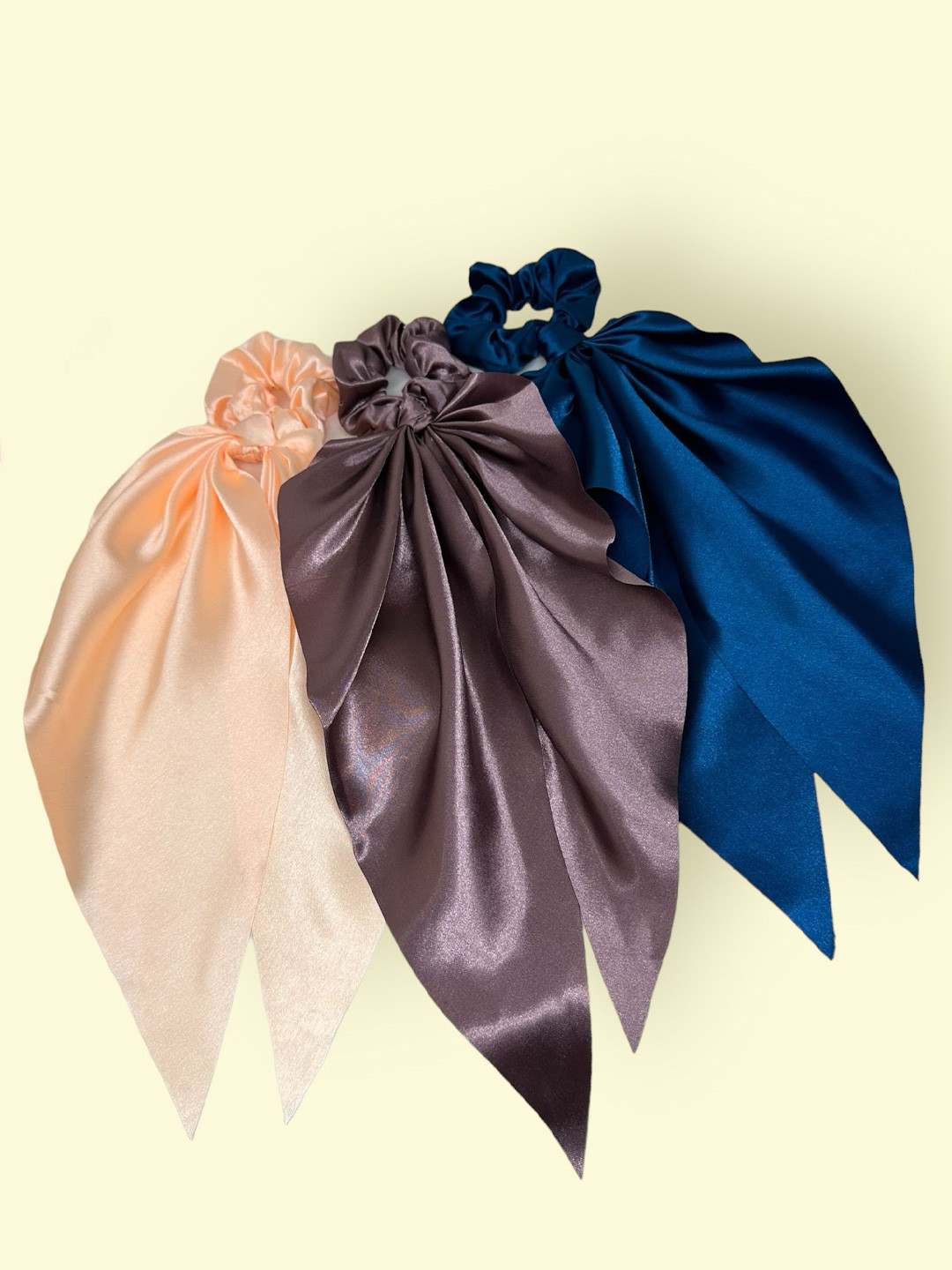 

Samsara Couture Girls Set of 3 Ponytail Holders, Brown