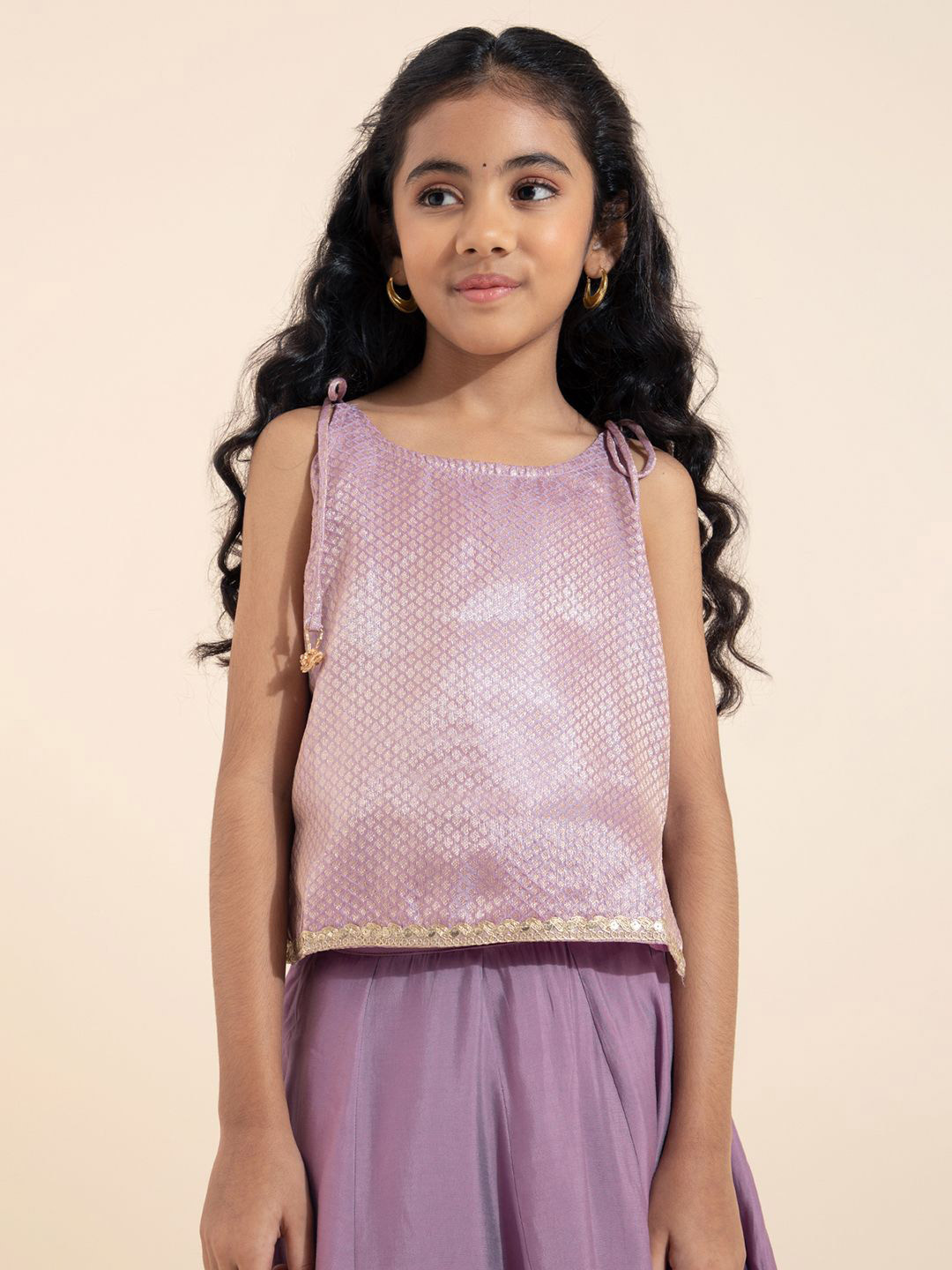 

Maybell Girls Ready to Wear Lehenga & Blouse, Lavender