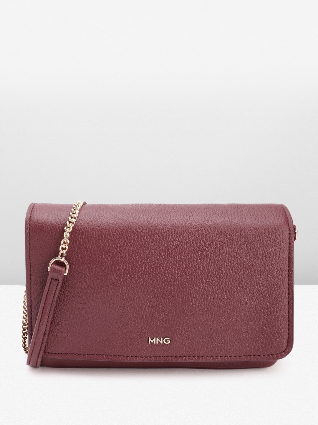 

MANGO Women PU Sling Bag, Maroon