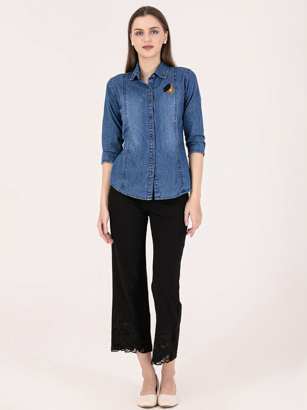 

Albion By CnM Cotton Shirt Style Top, Blue