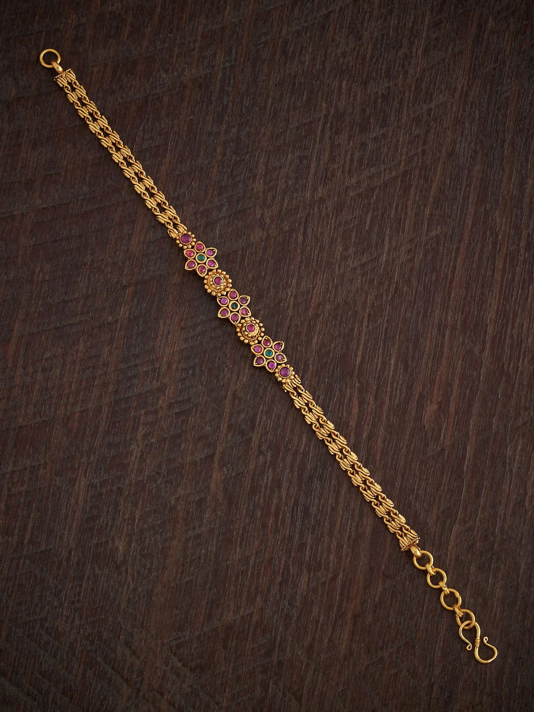 

Kushal's Fashion Jewellery Gold-Plated Antique Link Bracelet