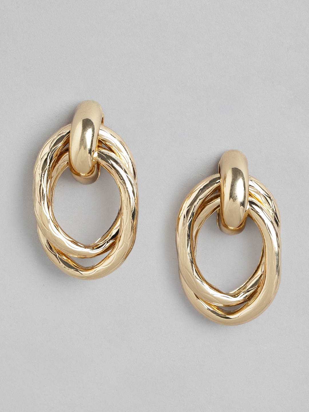 

Forever New Tobi Texture Gold-Plated Circular Studs Earrings