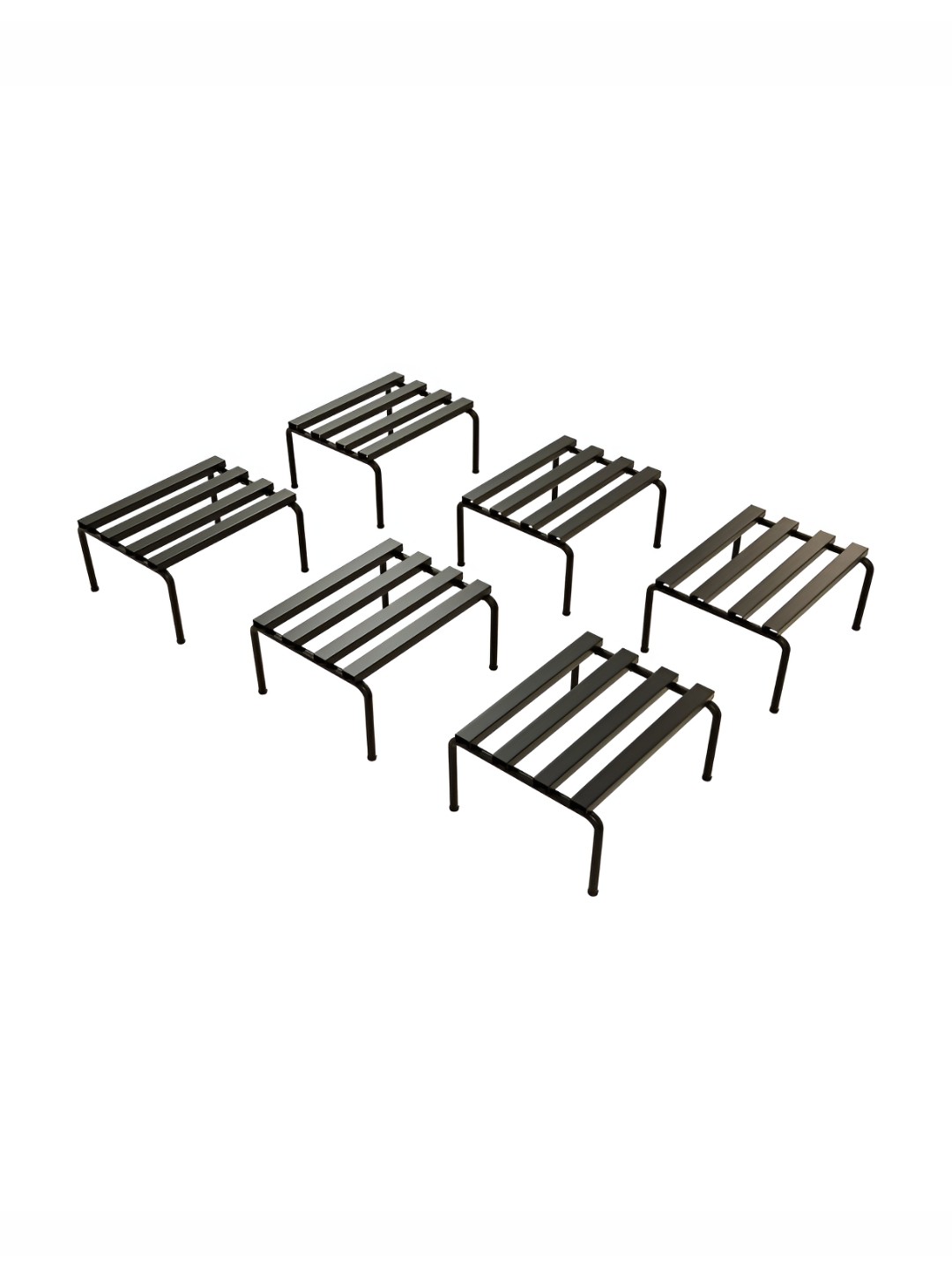 

DECOWORLD Black 6 Pieces Metal Planter Stand