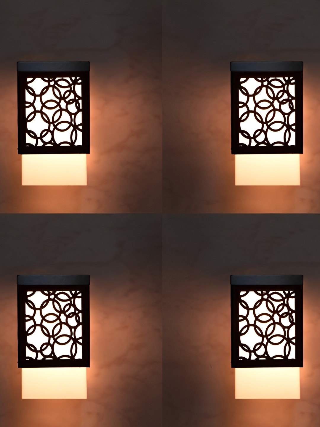 

Afast Black & White 4 Pieces Textured Wooden Pendant Ceiling Lamp