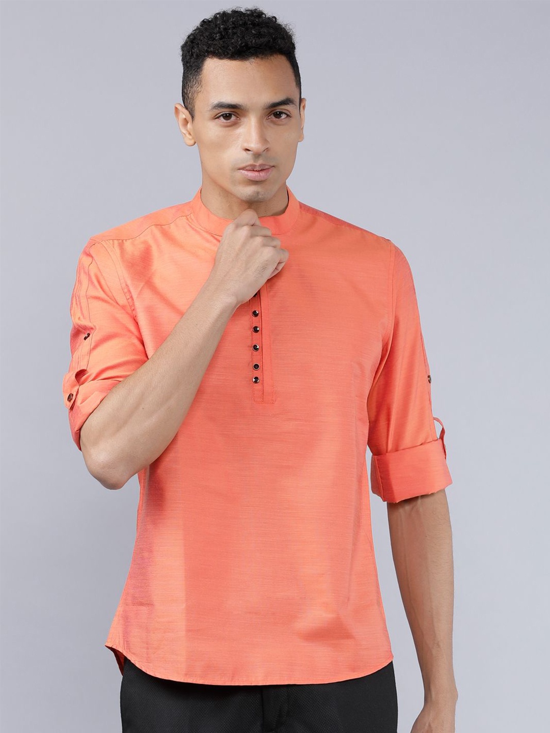 

HIGHLANDER Men Solid Regular Fit Shirt, Orange