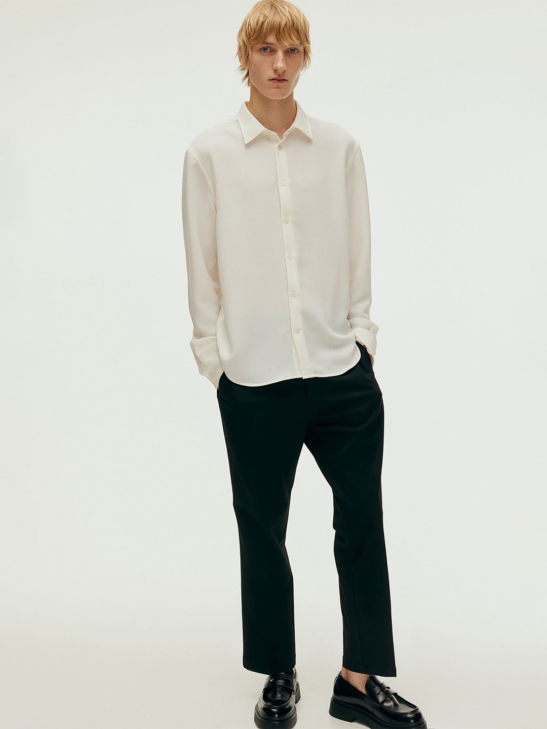 

H&M Crpe Shirt, White