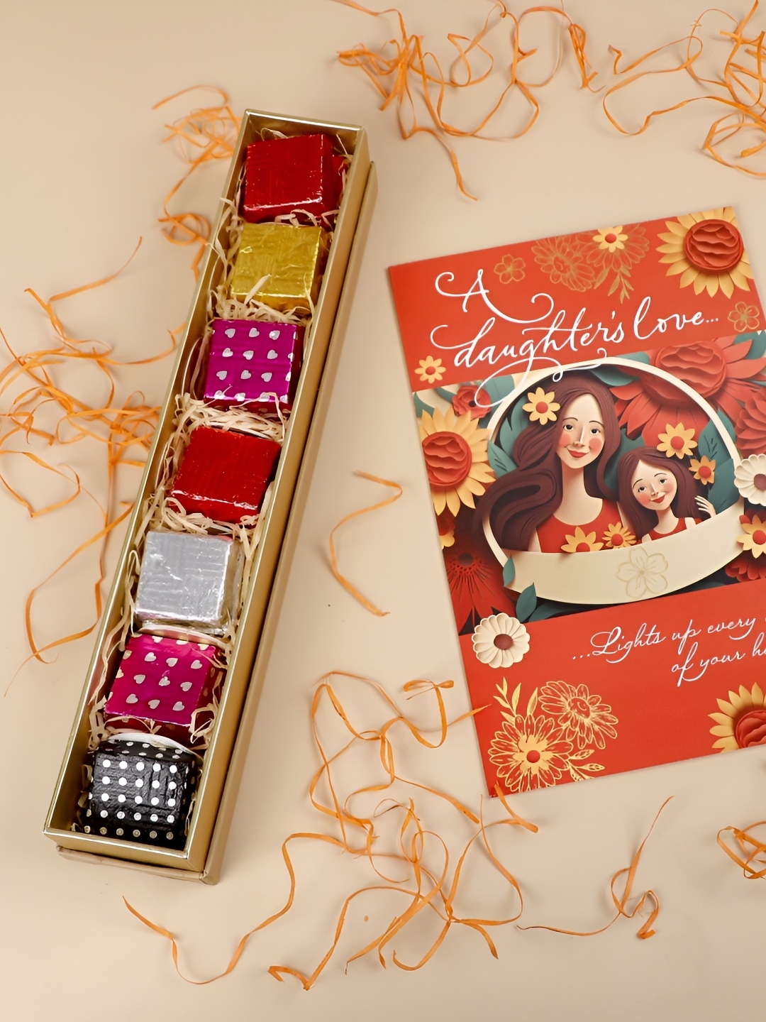 

Archies Happy Daughters Day Greeting Card with Chocolate, Red