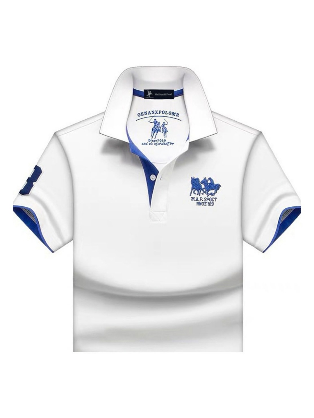 

StyleCast Men Polo Collar T-shirt, White