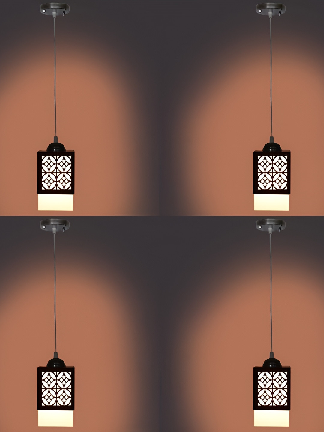 

Afast Black & White 4 Pieces Textured Contemporary Rectangular Ceiling Lamps