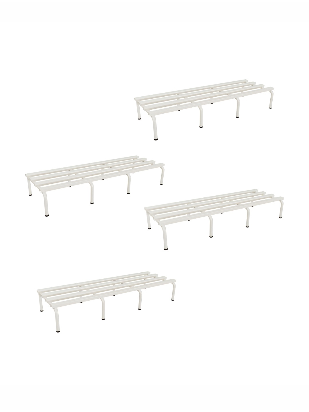 

DECOWORLD White 4 Pieces Rectangular Metal Planter Stands