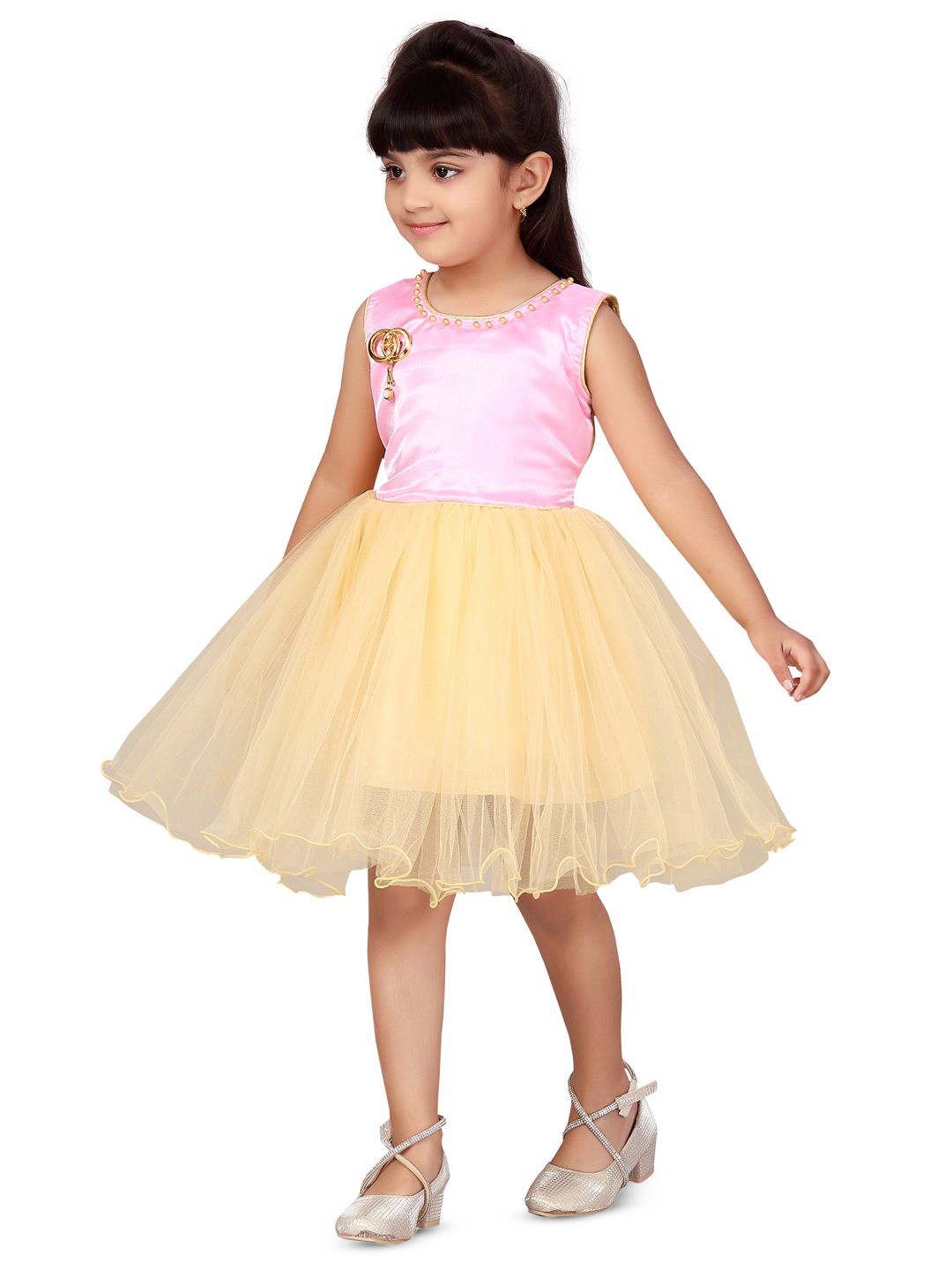 

BAESD Net Fit & Flare Dress, Pink