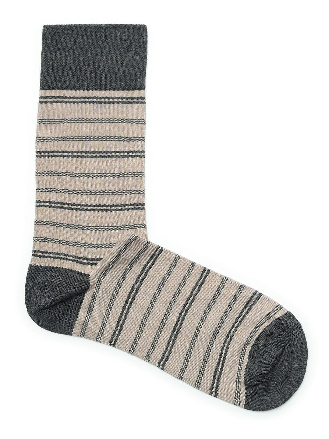 

Arrow Men Striped Calf-Length Socks, Grey