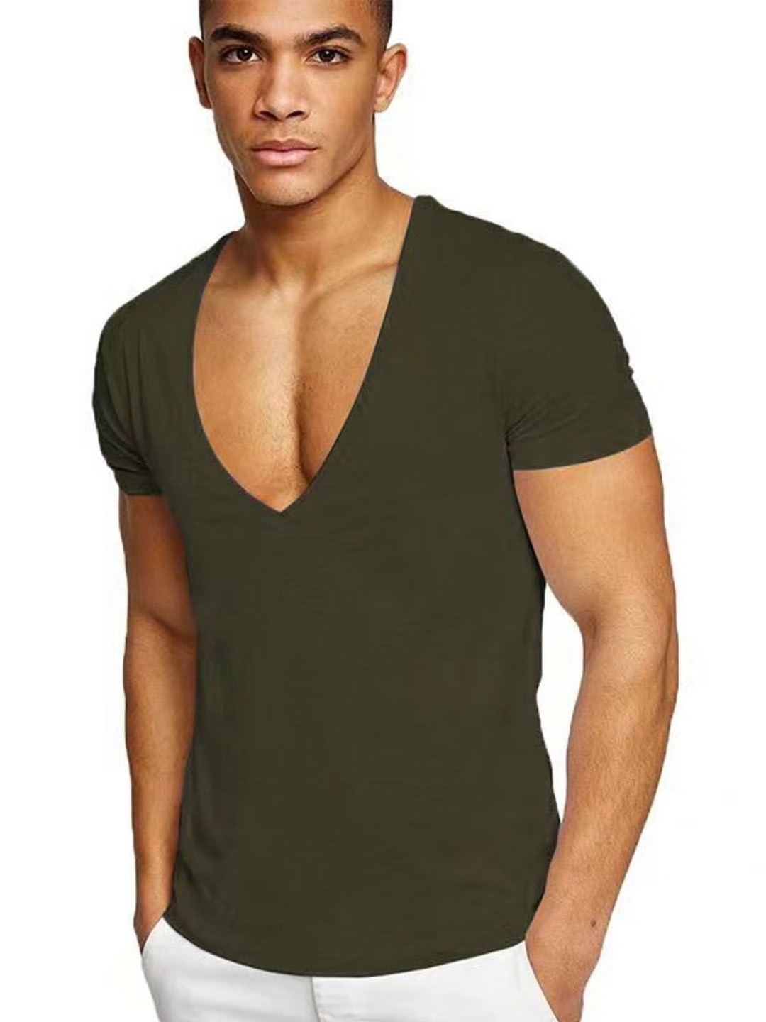 

StyleCast Men Colourblocked V-Neck Pockets T-shirt, Black