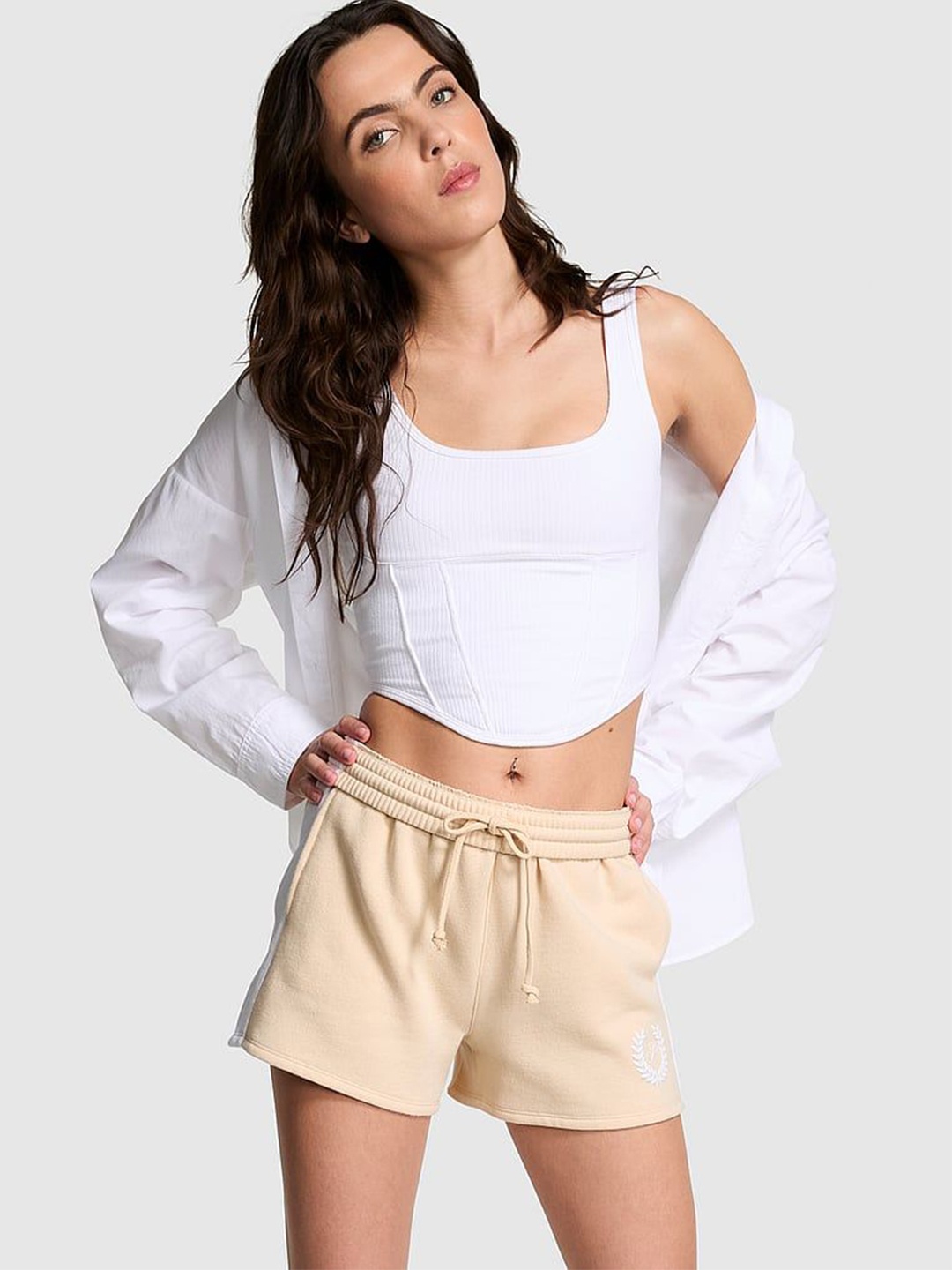 

Victoria's Secret PINK Relaxed Shorts, Beige
