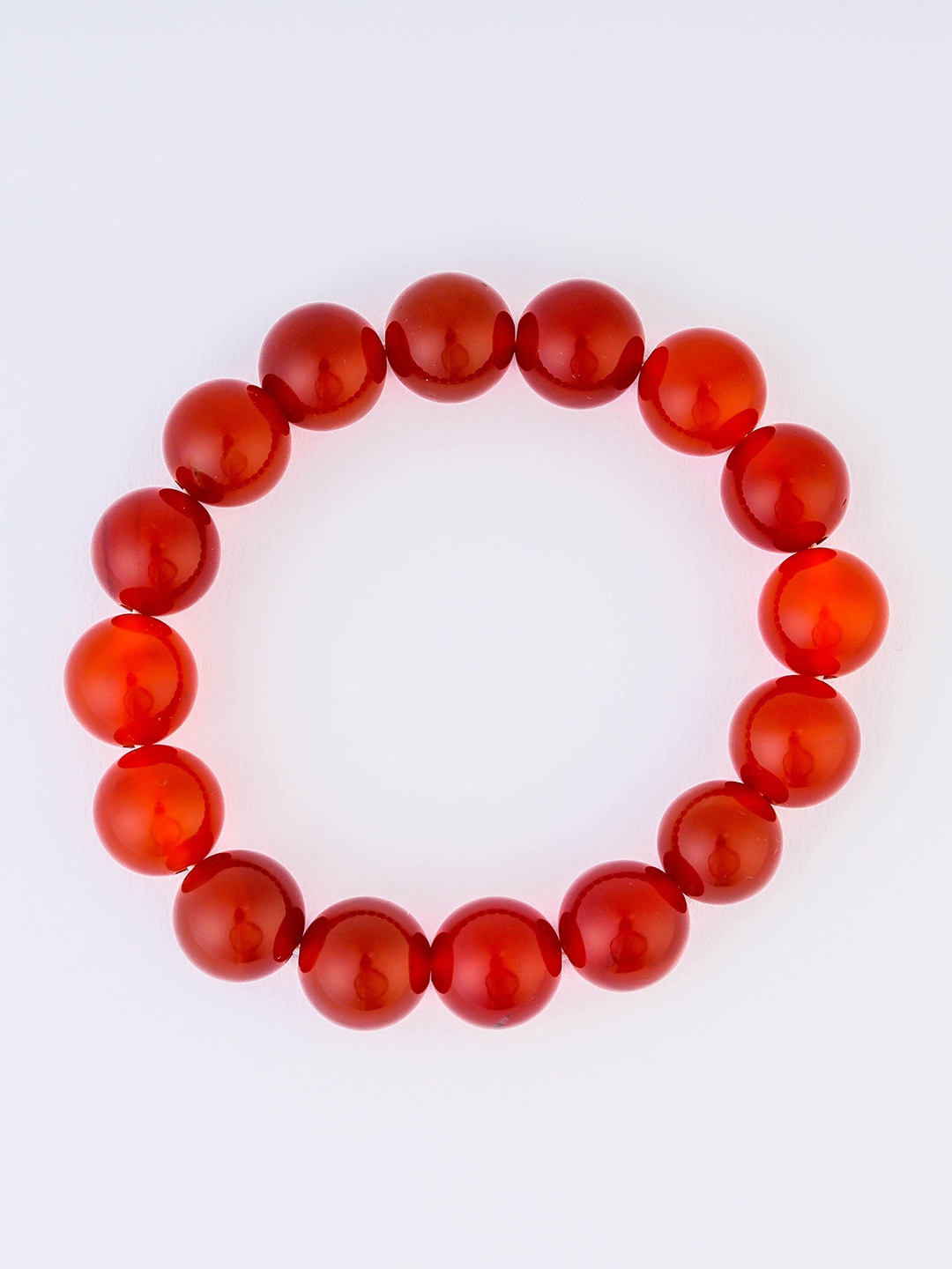 

Totapari Unisex Carnelian Gemstone Elasticated Bracelet, Red