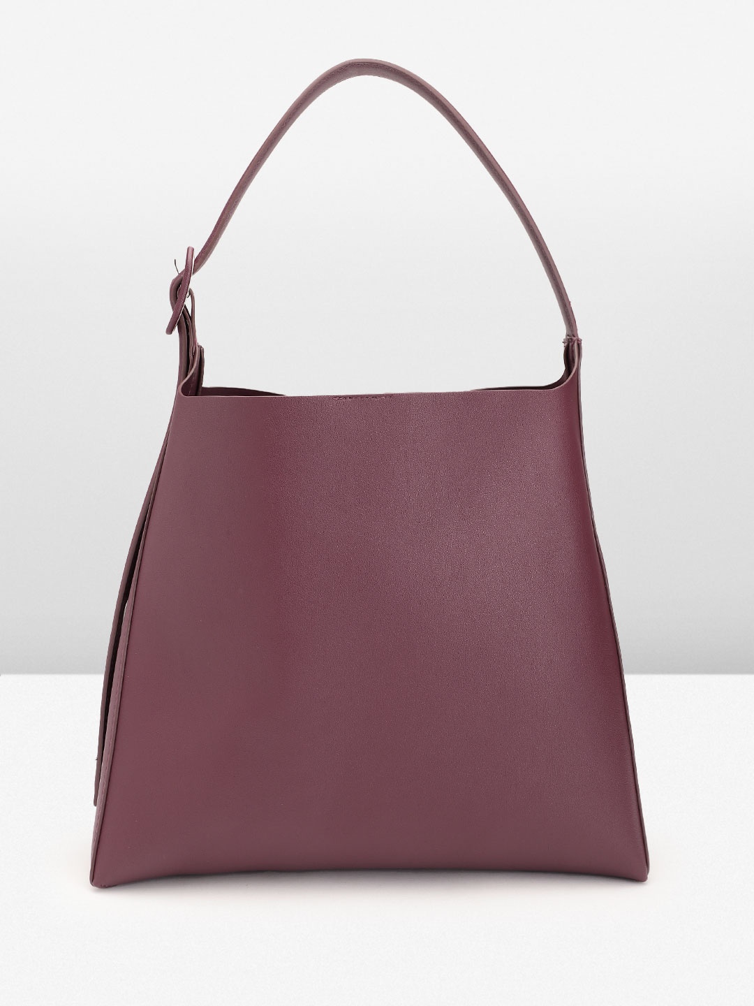 

MANGO PU Shopper Tote Bag, Burgundy