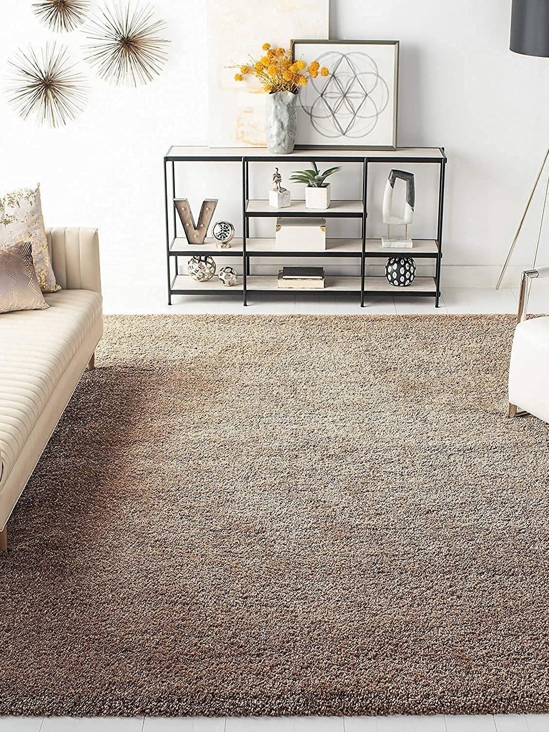 

Banchmark Home Furnishings Beige Anti-Skid Shaggy Carpet